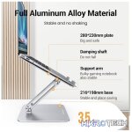 UGreen 40291 Adjustable/ Foldable Premium Aluminium Alloy Notebook Stand With 180° Adjustable Viewing Angle And Easy Height Adjustment And Supports Upto 17.3" Size And 5KG Max. Weight - Silver Colour - Image 4