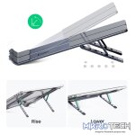 UGreen 40289 Compact Foldable Aluminium Laptop Riser With Five Adjustable Angles And Support upto 17" Size - Aluminium Silver Colour - Image 2