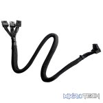 Cooler Master ATX3.0 12VHPWR 650MM PCI-E 5.0 Adapter Cable With Highly Flexible 90-Degree Cable And Supports 3X 8-Pin Connectors - Black Colour - Image 2