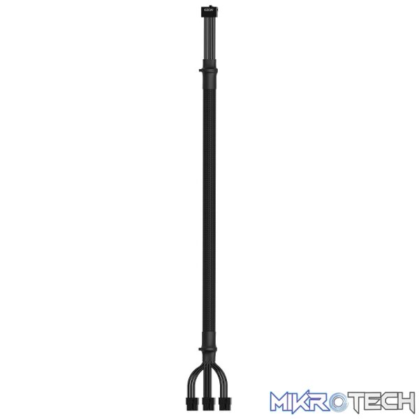 Cooler Master ATX3.0 12VHPWR 650MM PCI-E 5.0 Adapter Cable With Highly Flexible 90-Degree Cable And Supports 3X 8-Pin Connectors - Black Colour - Image 3