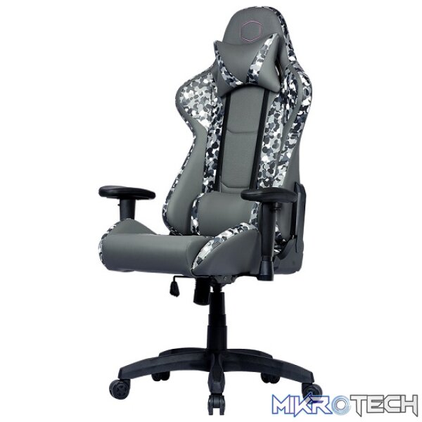 Product Cooler Master Caliber R1S Dark Knight Camo Gaming Chair With Adjustable Head/Lumbar Pillow Support And 180° Tilt And Weight Recommended Between 40kg to 90kg - Grey Camo Colour - Image 1