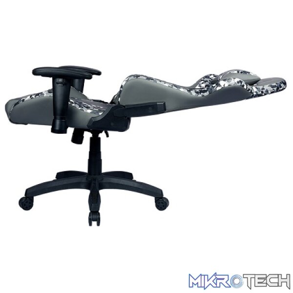 Cooler Master Caliber R1S Dark Knight Camo Gaming Chair With Adjustable Head/Lumbar Pillow Support And 180° Tilt And Weight Recommended Between 40kg to 90kg - Grey Camo Colour - Image 4