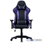 Cooler Master caliber R1S Premium CM Camo Gaming Chair With Adjustable Head/Pillow Support And 180° Tilt And Weight Recommended Between 40kg to 90kg - Black/Purple CM Camo Colour