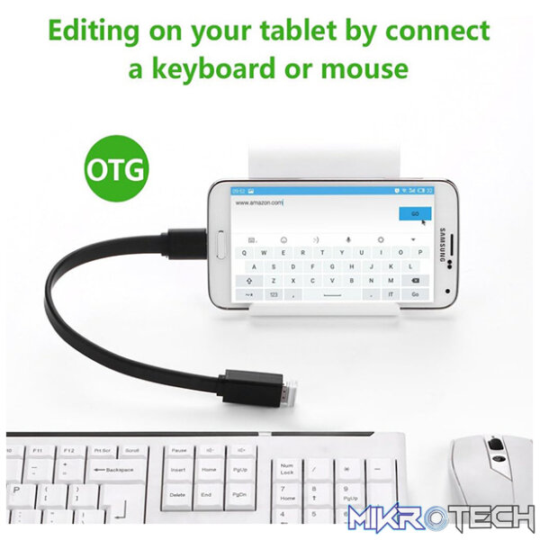 UGreen 10801 Micro USB-B 3.0 Male to USB3.0 Female OTG Adapter With Nickle-Plated Connectors & Supports Data Transfer rate up to 5Gbps - Black Colour - Image 2