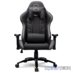 Cooler Master Caliber R2 Racing Gaming Chair With Omni-Directional Elevation/Rotation Adjustments And Ergonomic Headset And Lumbar Pillow Support And Weight Recommended Between 45kg to 100kg - Black/Grey Colour