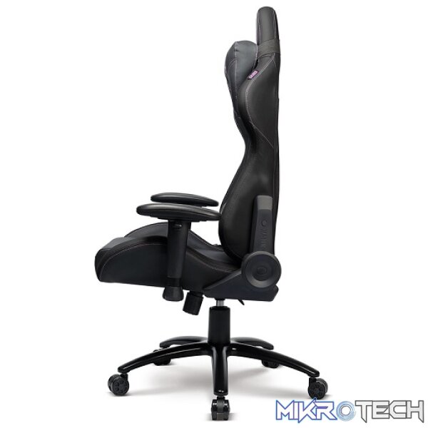 Cooler Master Caliber R2 Racing Gaming Chair With Omni-Directional Elevation/Rotation Adjustments And Ergonomic Headset And Lumbar Pillow Support And Weight Recommended Between 45kg to 100kg - Black/Grey Colour - Image 2
