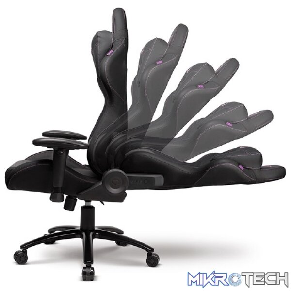Cooler Master Caliber R2 Racing Gaming Chair With Omni-Directional Elevation/Rotation Adjustments And Ergonomic Headset And Lumbar Pillow Support And Weight Recommended Between 45kg to 100kg - Black/Grey Colour - Image 3