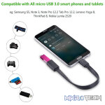 UGreen 10801 Micro USB-B 3.0 Male to USB3.0 Female OTG Adapter With Nickle-Plated Connectors & Supports Data Transfer rate up to 5Gbps - Black Colour - Image 4