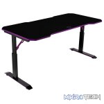 Cooler Master GD160 160CM 3-Level Height Adjustable Ergonomic Gaming Desk With Full-size Surfaced Mousepad* And Cable Management Tray And Upto 100KG (MAX) - Black/ Purple Colour