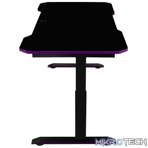 Cooler Master GD160 160CM 3-Level Height Adjustable Ergonomic Gaming Desk With Full-size Surfaced Mousepad* And Cable Management Tray And Upto 100KG (MAX) - Black/ Purple Colour - Image 3