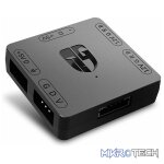 DeepCool RGB Convertor 5V ADD-RGB To 12V RGB Transfer Hub Powered by SATA Port and Compatible with 12V RGB M/B via the convertor - Black Colour
