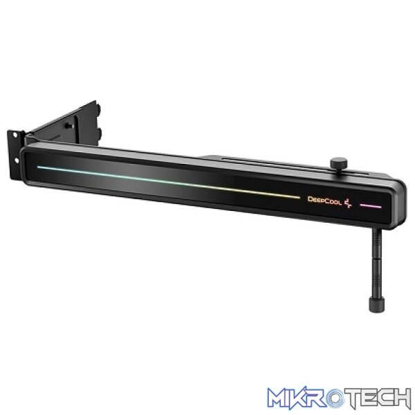 Product DeepCool ST500 A-RGB Horizontal Graphic Card Holder With Adjustable 3-Axiz Design And Universal Compatibility - Black Colour - Image 1
