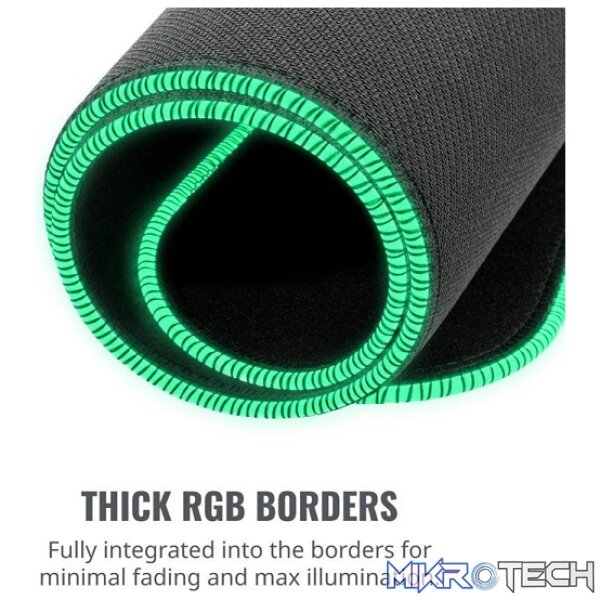 Cooler Master MasterAccessory MP750 XL RGB Mousepad With Lighting Synchronization And Non-Slip Rubberized Base And Water-Resistant Fabric And Splash-Proof LEDs - Black Colour - Image 3