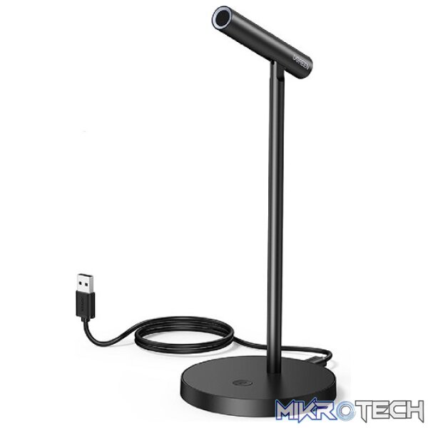 Product UGreen 10934 USB2.0 Desktop Omni-Directional Microphone With Smart Noise-Cancelling And One-Key Mute - Black Colour - Image 1