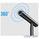 UGreen 10934 USB2.0 Desktop Omni-Directional Microphone With Smart Noise-Cancelling And One-Key Mute - Black Colour - Image 3