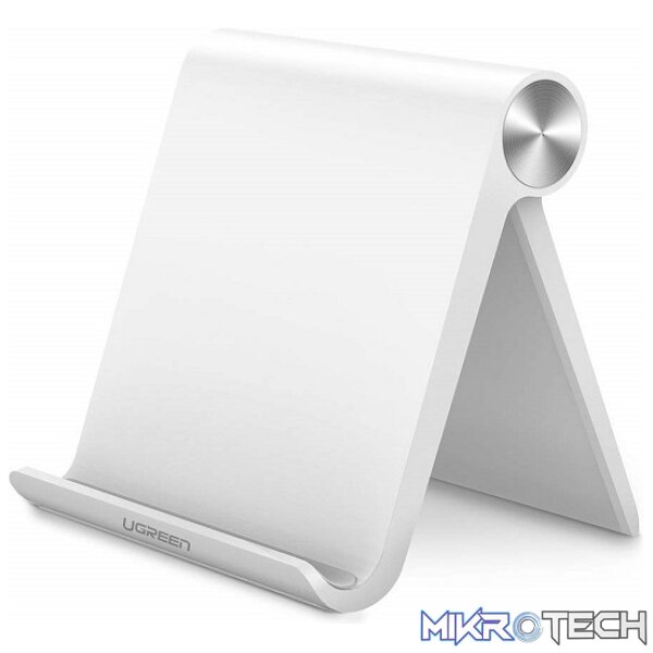 Product UGreen 30285 Multi-Angle Adjustable Mobile Phone Stand With Aluminum Alloy Hinge & Suitable for 4 ~ 7.9" Smartphone/Tablet - White Colour - Image 1