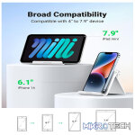 UGreen 30285 Multi-Angle Adjustable Mobile Phone Stand With Aluminum Alloy Hinge & Suitable for 4 ~ 7.9" Smartphone/Tablet - White Colour - Image 5