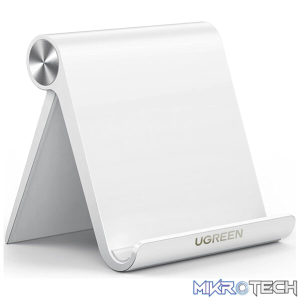 Product UGreen 30485 Multi-Angle Adjustable Tablet Stand With Premium ABS Material And Suitable For Devices Within 12" - White Colour - Image 1