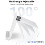 UGreen 30485 Multi-Angle Adjustable Tablet Stand With Premium ABS Material And Suitable For Devices Within 12" - White Colour - Image 2