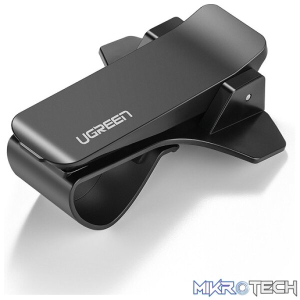 Product UGreen 40998 Car Dashboard Clip Phone Holder With Adjustable Angle Viewing & Suitable for 4 - 6.5" Mobile Devices - Black Colour. - Image 1