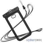 UGreen 50919 Waterproof IPX8 Cell Phone Case With Dual-Side Transparent Window & Compatibility with Smartphone upto 6.5" - Black Colour.
