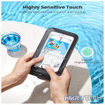 UGreen 50919 Waterproof IPX8 Cell Phone Case With Dual-Side Transparent Window & Compatibility with Smartphone upto 6.5" - Black Colour. - Image 3
