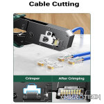 UGreen 70683 Multi-Functional LAN (RJ11/RJ45) Cable Crimping Tool With Good Bearing Capability And High Sharpness Blades - Black/Green Colour - Image 4