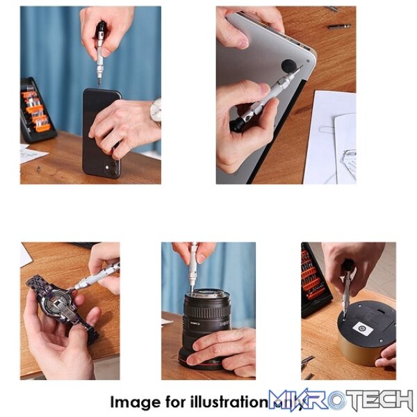UGreen 80459 38-IN-1 Aluminium Alloy Screwdriver Set With Ergonomic Handle And Cover Suitable For Repairs - Black Colour. - Image 4