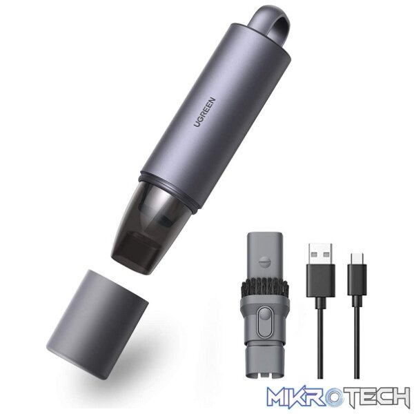 Product UGreen 80645 85Watt Portable / Rechargeable Cordless And Handheld Vacuum Cleaner With 2000mAh Li-Ion Battery, With Wet And Dry Dual Use Function And LED Light Indicator - With Suction Of 5500Pa - Metallic Grey Colour - Image 1