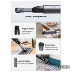 UGreen 80645 85Watt Portable / Rechargeable Cordless And Handheld Vacuum Cleaner With 2000mAh Li-Ion Battery, With Wet And Dry Dual Use Function And LED Light Indicator - With Suction Of 5500Pa - Metallic Grey Colour - Image 3