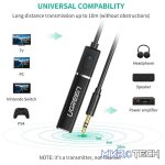 UGreen 40761 3.5mm Bluetooth 5.0 Audio Transmitter Adapter With APTX and Allowing to Pair 2X Devices Simultaneously - Black Colour - Image 2