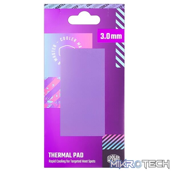 Product Cooler Master 9030 3.0mm Thickness 95X45mm Non-Toxic And Non-Corrosive Double-Sided 1 Piece Thermal Pad With Nano Elements For Wide Range Application Cooling - Purple Colour - Image 1