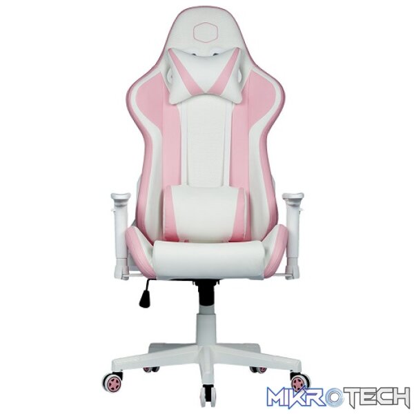 Product Cooler Master Caliber R1S Rose White Camo Gaming Chair With Adjustable Head/Lumbar Pillow Support And 180° Tilt And Weight Recommended Between 40kg to 90kg - Rose White Colour - Image 1