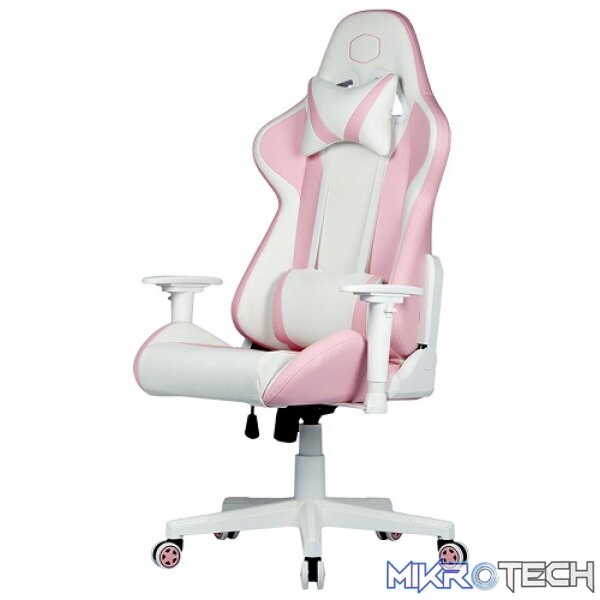 Cooler Master Caliber R1S Rose White Camo Gaming Chair With Adjustable Head/Lumbar Pillow Support And 180° Tilt And Weight Recommended Between 40kg to 90kg - Rose White Colour - Image 2