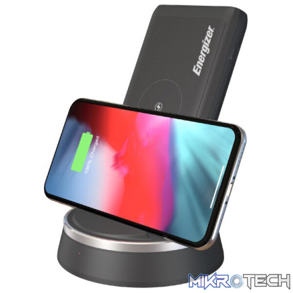 Energizer Ultimate QE10006PQ 2-In-1 QI Wireless Charging Station With 10,000mAh, PowerDelivery 3.0 And Dual Output Design With USB-C Port And Wireless Charger - Black Colour - Image 4