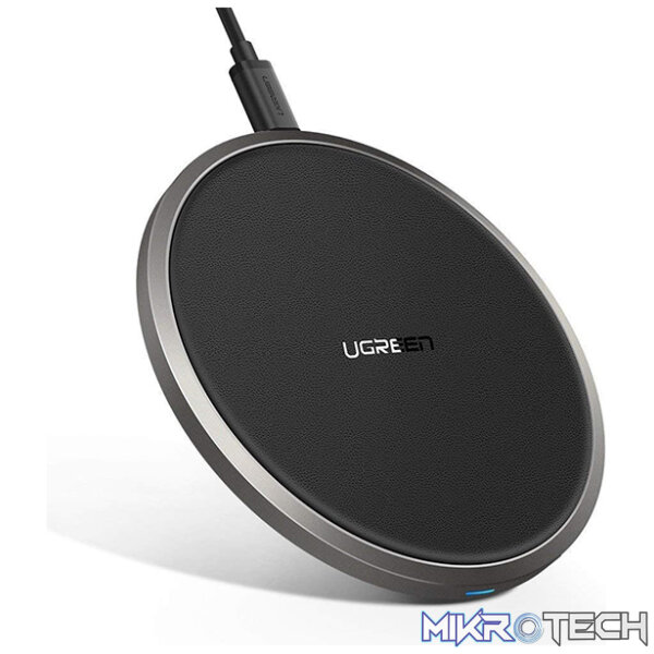 Product UGreen 50517 USB 10W(max) Qi Wireless Charger With LED Status Indicator and Anti-Slip Charging Pad Design & Supports Fast Charging Protocol - Black Colour - Image 1