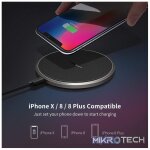 UGreen 50517 USB 10W(max) Qi Wireless Charger With LED Status Indicator and Anti-Slip Charging Pad Design & Supports Fast Charging Protocol - Black Colour - Image 2