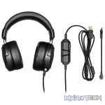 Cooler Master CH331 USB Gaming Headset With 50mm Neodymium Drivers And Omnidirectional Detachable Boom Microphone - Black Colour - Image 4