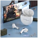 Microlab Wisepods 10 True Wireless Bluetooth 5.0 Earbuds With Built-in USB-C Charging Port And Lithium Battery Of 30mAh - White Colour - Image 2