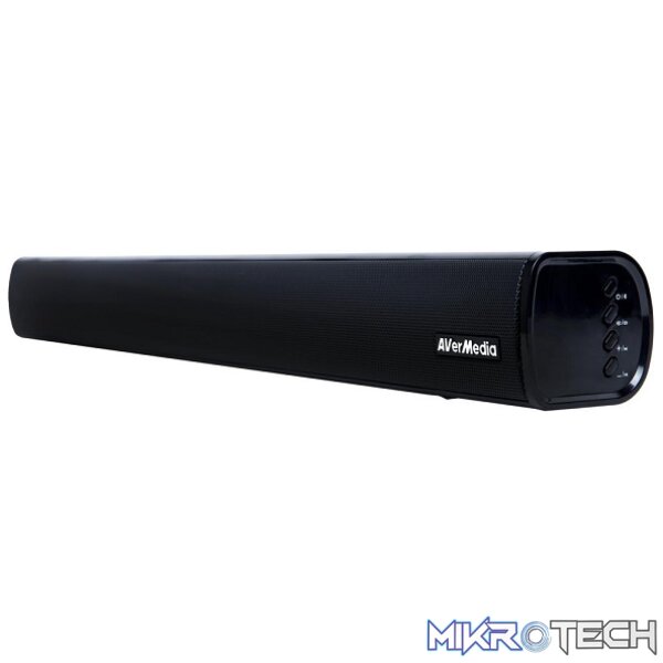 AVerMedia GS331 2.0CH SonicBlast Soundbar With Bluetooth 4.0 And Delivers 40Watts Of Power And Including 3X Different EQ Modes - Black Colour - Image 2