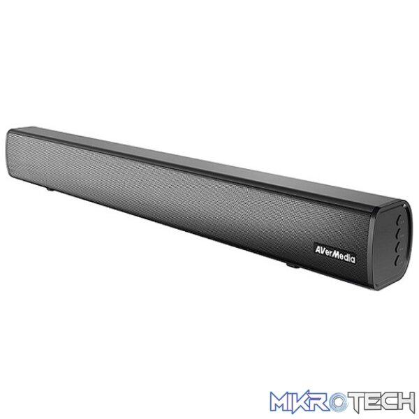 AVerMedia GS331 2.0CH SonicBlast Soundbar With Bluetooth 4.0 And Delivers 40Watts Of Power And Including 3X Different EQ Modes - Black Colour - Image 4