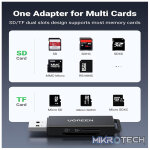 UGreen 40752 USB-A 3.0 Multi Card Reader With Built-in SD/TF Card Slots and Supports Data Transfer rate up to 5Gbps - Black Colour - Image 3