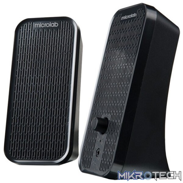 Microlab B55 2.0CH USB-Powered Desktop Speaker With Convenient Front Panel Volume Control And Power LED And Supports 3.5mm Stereo Connection - Black Colour - Image 2