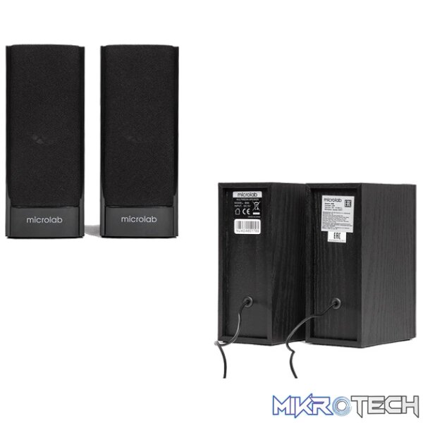 Microlab B56 2.0CH USB-Powered Desktop Speaker With Inline Volume Control For Easy Access And Supports 3.5mm Stereo Plug - Black Colour - Image 3