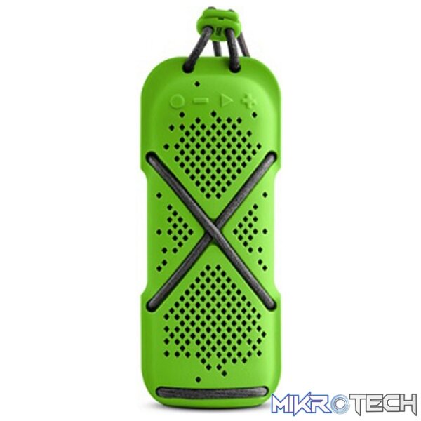 Microlab D22 Bluetooth 4.0 2X3.5Watt Splashproof Portable Speaker With Built-in FM Tuner And Microphone And Support TF Card - Neon Green Colour - Image 3