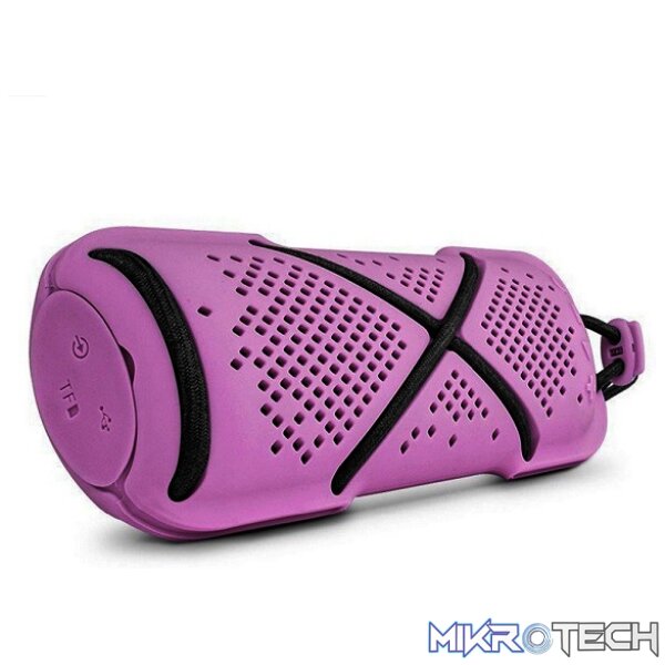 Microlab D22 Bluetooth 4.0 2X3.5Watt Splashproof Portable Speaker With Built-in FM Tuner And Microphone And Support TF Card - Pink Purple Colour - Image 3