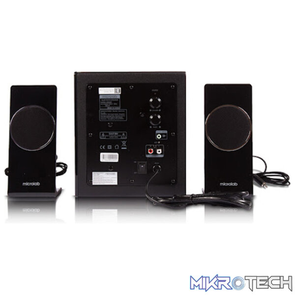Microlab M660 2.1CH Bluetooth Subwoofer Speaker With Built-In 3.5mm Audio Input Jack And Crystal Clear Satellites For Dynamic Audio Movements - Black Colour - Image 2