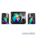 Microlab U210 2.1CH 11-Watt Subwoofer USB-Powered LED Speaker With Bluetooth, 1X AUX, USB, TF Card Slot And Built-in FM Radio - Black Colour - Image 3