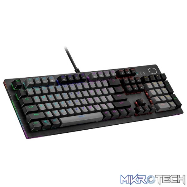 Product Cooler Master CK352 USB Mechanical RGB Sandblasted Aluminum Keyboard With Red Switch (US Layout) - Space Grey/Black Colour - Image 1