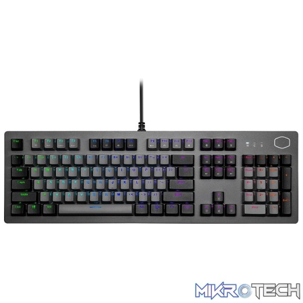Cooler Master CK352 USB Mechanical RGB Sandblasted Aluminum Keyboard With Red Switch (US Layout) - Space Grey/Black Colour - Image 2